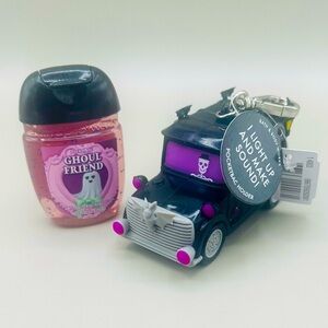 Bath & Body Works HALLOWEEN Light Up/Sounds Hearse PocketBac Holder 1 Hand Gel